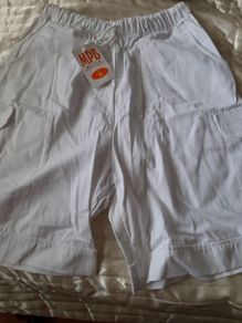 girls white shorts brand new