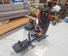logitech steering wheel and seat