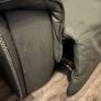 Grey leather recliner armchair Image 3