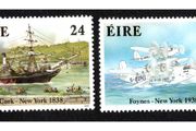 1988 Ireland Anniversaries 150th of 1st Passenger Steamship Crossing &amp; 50th of 1st Commercial Air Crossing Commemorative Stamps Mint Never Hinged (MNH)
