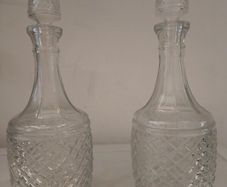 Two Matching Vintage Decanters