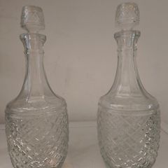 Two Matching Vintage Decanters