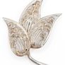 935 Silver Filigree Leaf Brooch Image 2