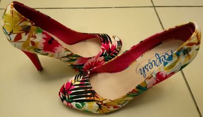REFRESH - flowers high heels size UK6 or EU39 - high heel shoes