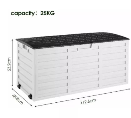 BRAND NEW 265 L Garden Furniture Storage Box Outdoor Furniture Protective Cover Garden Deck Box Cabinet Cover Waterproof Durable Storage