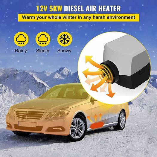 12V 5KW Air Diesel Air Heater Auxiliary Heater LCD 5000W