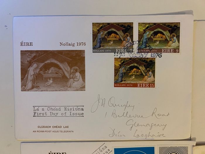 Irish 1970's FDC covers 9pcs envelopes