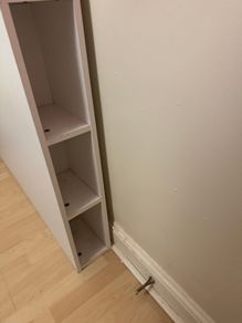 Standing headboard with small storage