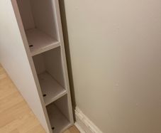 Standing headboard with small storage