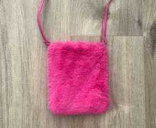 Hot Pink Fur Shoulder Bag / Crossbody Bag