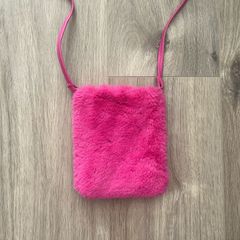 Hot Pink Fur Shoulder Bag / Crossbody Bag