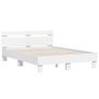 Bed Frame without Mattress White 120x190 cm Small Double Image 2