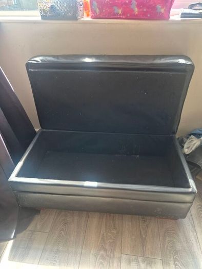 leather covered blanket box