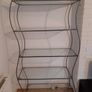 Stainless Steel Cast Iron Shelving Unit with 5 Glass Shelves Image 2