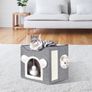 Cat Beds, Large Cat Cave for Pet House with Fluffy Ball Hanging and Scratch Pad, Houses & Condos, Cubes, Hideaway, Covered Bed for Multi Small Pet Large Kitty Image 4