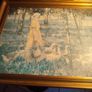 Framed Print Oil On Board "goose Girl". Image 5