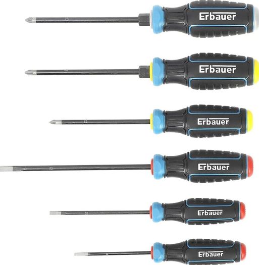 Erbauer Standard Mixed Screwdriver Set 6 Piece Brand New