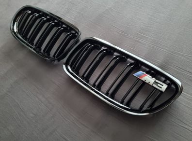 BMW 3 Series E90 E91 Lci Kidney Grilles With M3 Badge Brand New