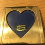 Two Brass Heart Shaped Frames + Statue of Child Image 5