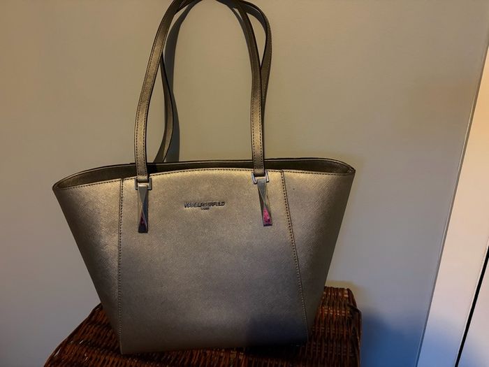 Karl Lagerfeld Silver Grey Handbag