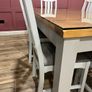 Solid wood extendable Kitchen Table with glass top & 6 chairs Image 2
