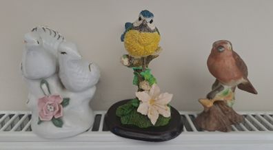 3 bird Figurines