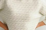 Beige knitted cropped jumper, NEW LOOK, size M