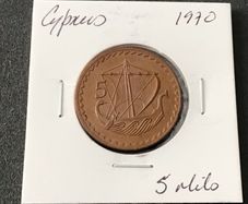 Cyprus 1970 Five Mils