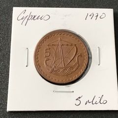 Cyprus 1970 Five Mils