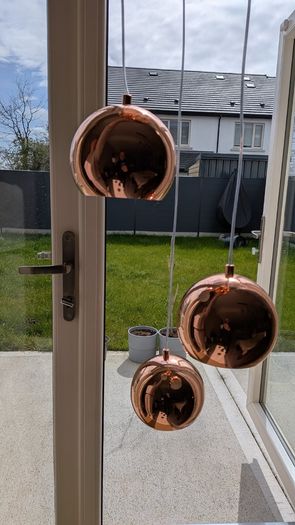Modern Copper/Rose Gold 3 Globe Pendant Light