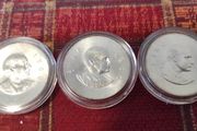 3 silver coins 10 Scilling 1966 UNC