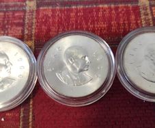 3 silver coins 10 Scilling 1966 UNC