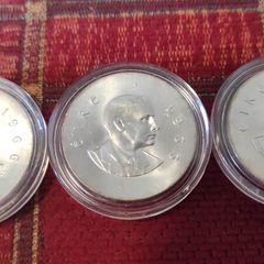 3 silver coins 10 Scilling 1966 UNC