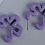Lilac Silhouette Five Petal Flower Earrings Image 10