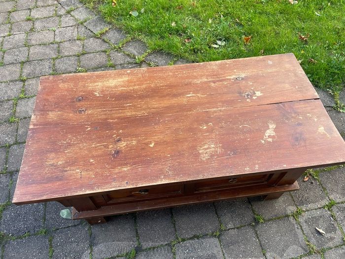 wooden coffee table