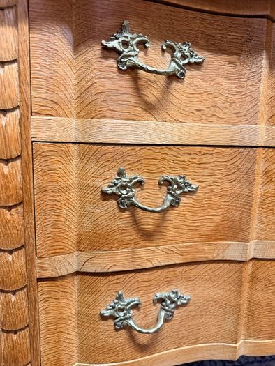 FLASH SALE ! Was 495 Now 395 ! Stunning Brutalist Danish Oak Chest of Drawers