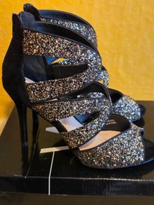 Gold encrusted heels by Wallis UK, size 7