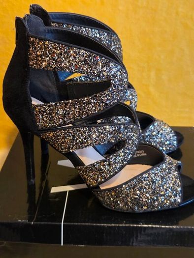 Gold encrusted heels by Wallis UK, size 7