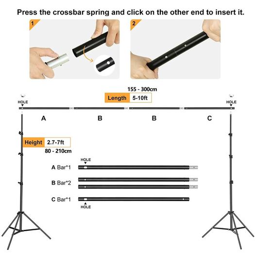 Photography Studio Backdrop Stand Photo Video Studio Background Stand Backdrop Support System Kit Scenery Shelf Frame Light Kit