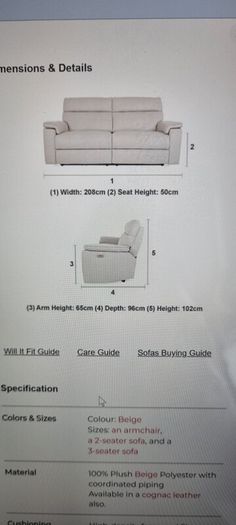 Like New 3 Seater Power Reclining Sofa