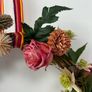 Handmade Rattan Wreath with Pink Roses & Dried Botanicals, 35-inch Image 5