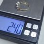 Vintage 9ct Gold Three Stone Ring Dublin Hallmark Size 51.5 Image 7