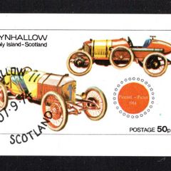 1974 Scotland Holy Islands Old Cars Piccard-Pictet 1914 (Cinderella Stamps) Fine Used