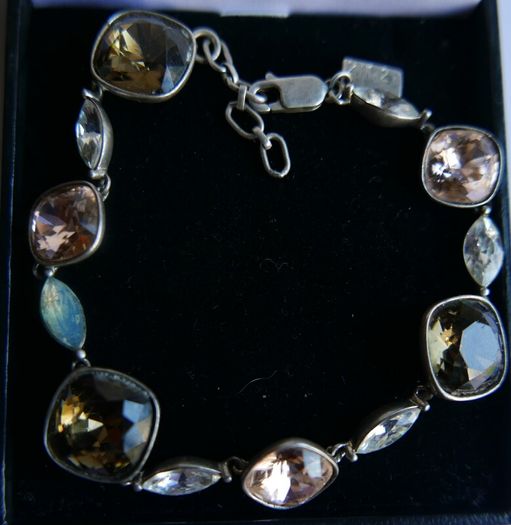 Vintage Sterling Silver 925 Multi Stone Bracelet length 8,5" - 20,9g