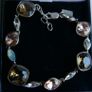 Vintage Sterling Silver 925 Multi Stone Bracelet length 8,5" - 20,9g Image 4