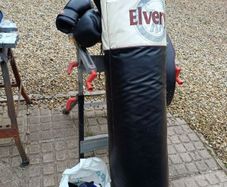 Large Elverys Boxing Bag, Gloves & Belt