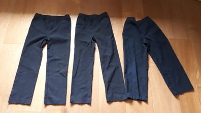 Boys School Navy Trousers x 3 (Age 6-7)