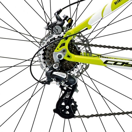20" Coyote Freeway Gents Alloy FS Disc 29er, 21 Speed, Green/White
