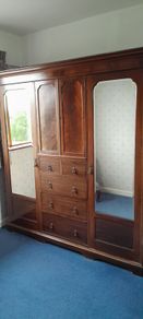 Edwardian antique Wardrobe with mirrors
