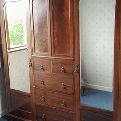 Edwardian antique Wardrobe with mirrors